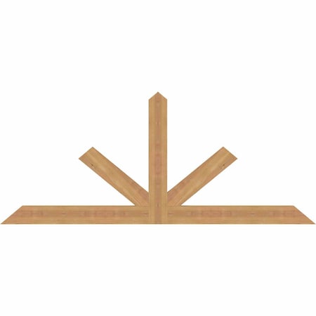 Ekena Millwork Saratoga Timber Gable Bracket, Western Red Cedar, 60"W x 25"H x 1 1/2"D x 3 1/2"F, 10/12 Pitch GBW060X25X0204SAR00SWR